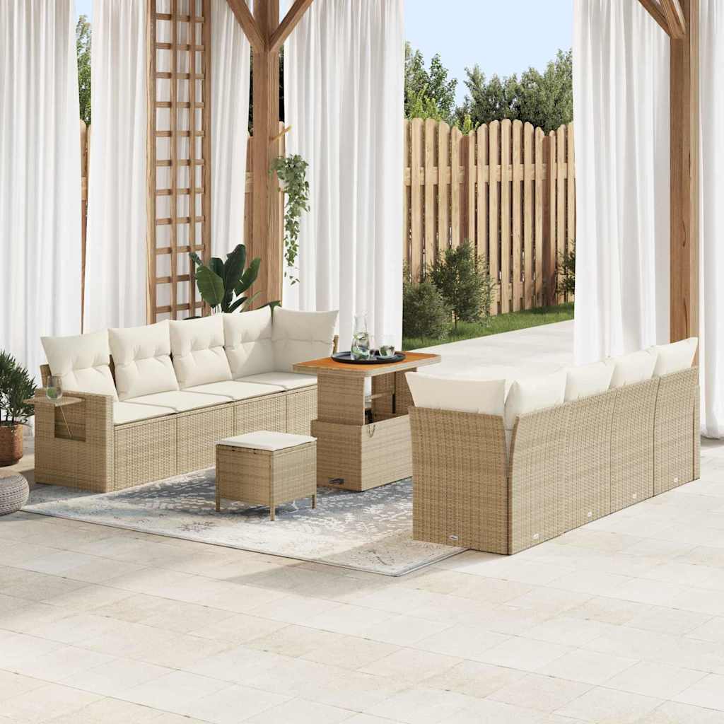Trädgårdsoffset Beige och gräddfärgad konstrotting