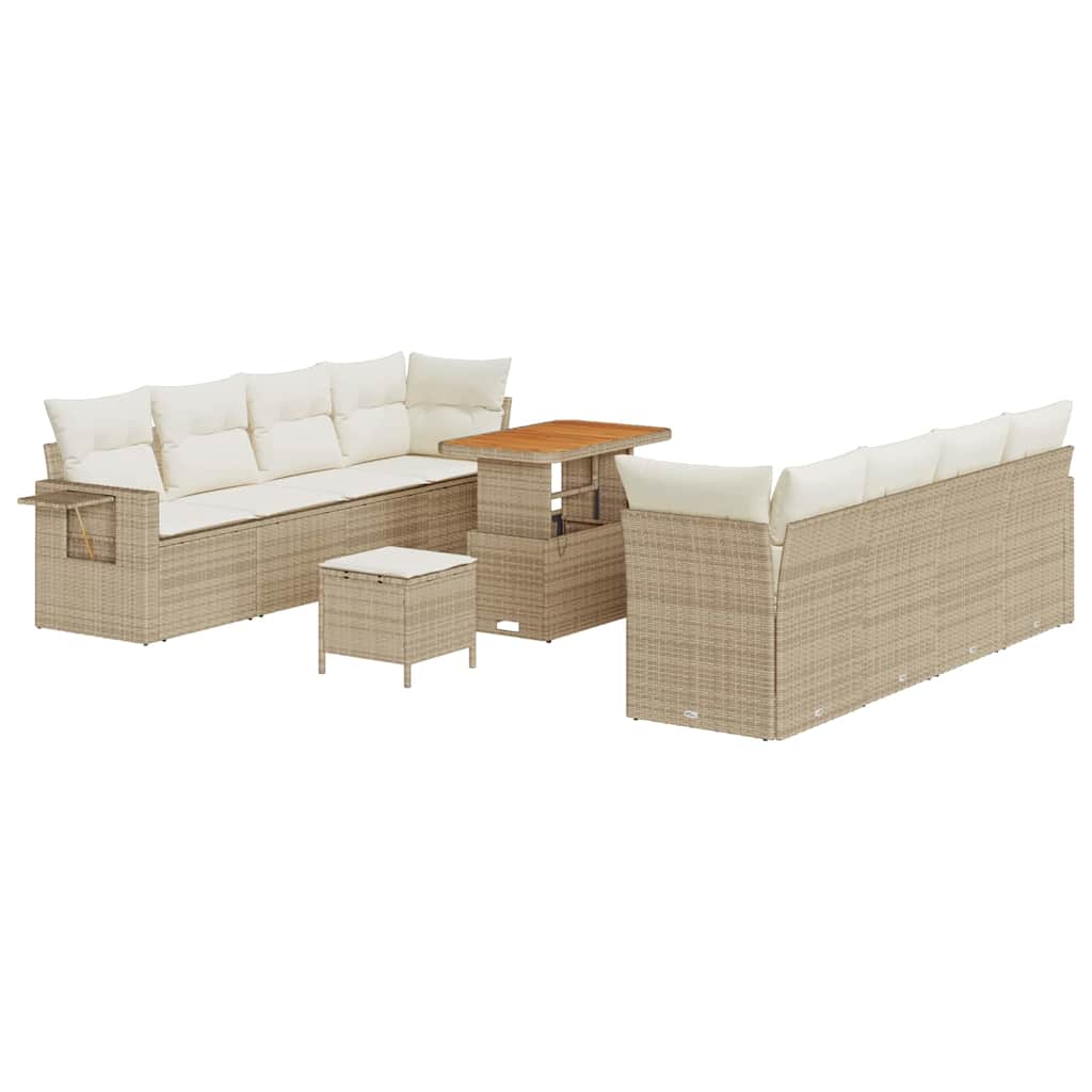 Trädgårdsoffset Beige och gräddfärgad konstrotting