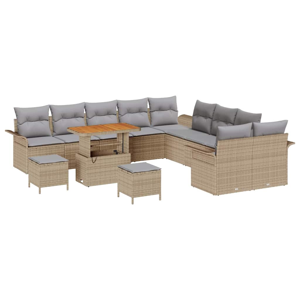 Trädgårdsoffset 13 st 12-Antal sittplatser Beige och Ljusgrå