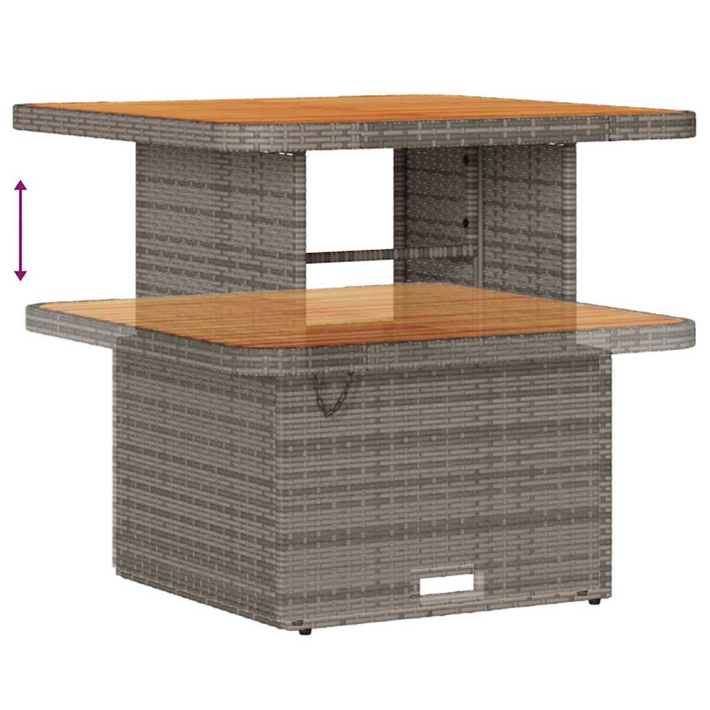 Trädgårdsoffset med kudde med lagring 9 pcs Ljusgrå och mörkgrå