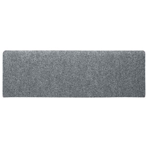 Trappmattor självhäftande 20 st 65x21x4 cm ljusgrå rektangulär kant