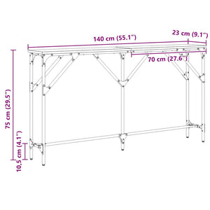 Konsolbord artisan ek 140 x 23 x 75 cm