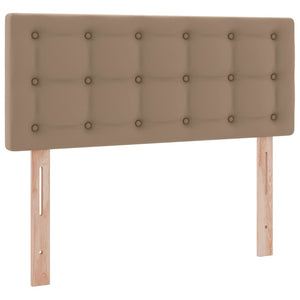 Förvaringssäng med LED Cappucino 120 x 200 cm Konstläder