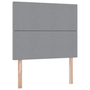 Förvaringssäng med LED Ljusgrå 120 x 200 cm Polyester