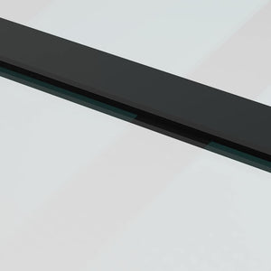 Skjutdörr med beslag svart 102,5x205 cm ESG-glas