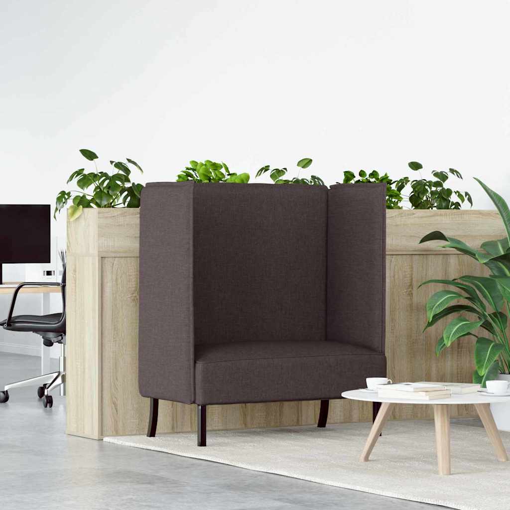 Hög Ryggsoffa 101cm Mörkbrun tyg