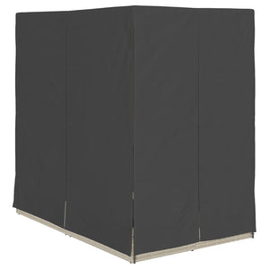 Dubbel Solstol med Tak Ljusgrå 205 x 129 x 200 cm PE rotting