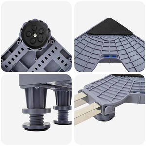 Tvättmaskinsockel Grå 67 x 67 x 12 cm Rostfritt stål