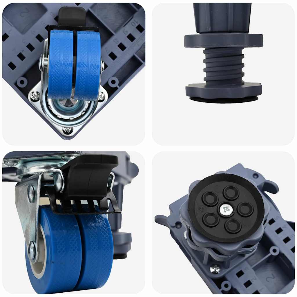 Tvättmaskinsockel Grå 67 x 67 x 12 cm Rostfritt stål