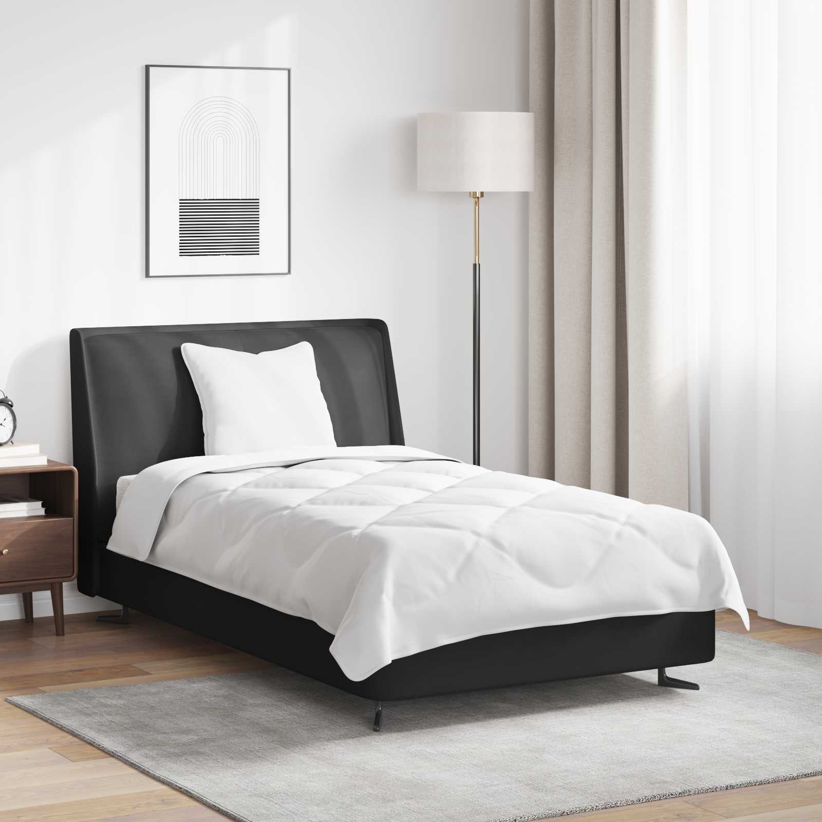 Duntäcke med kudde 2 pcs Vit Mikrofiber