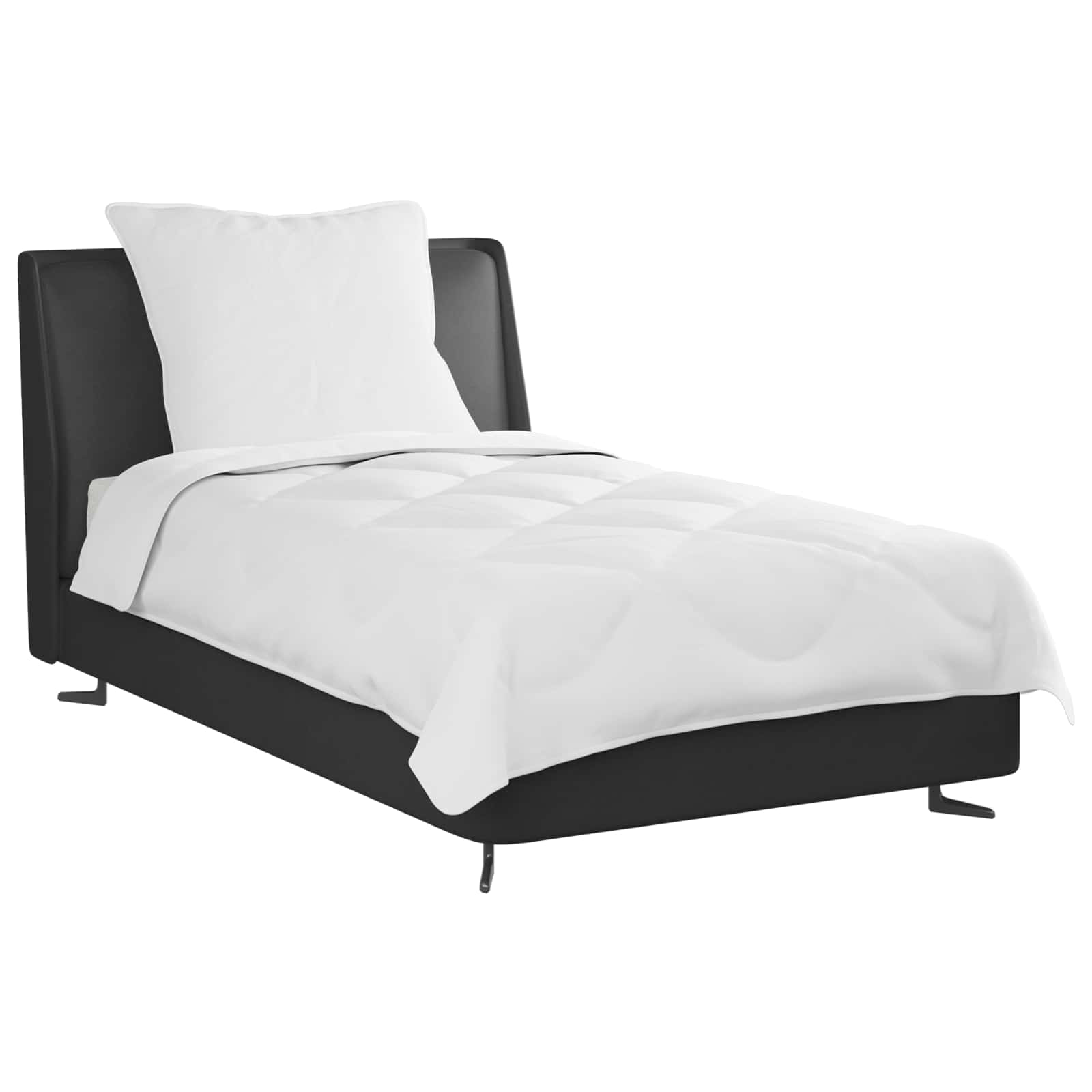 Duntäcke med kudde 2 pcs Vit Mikrofiber