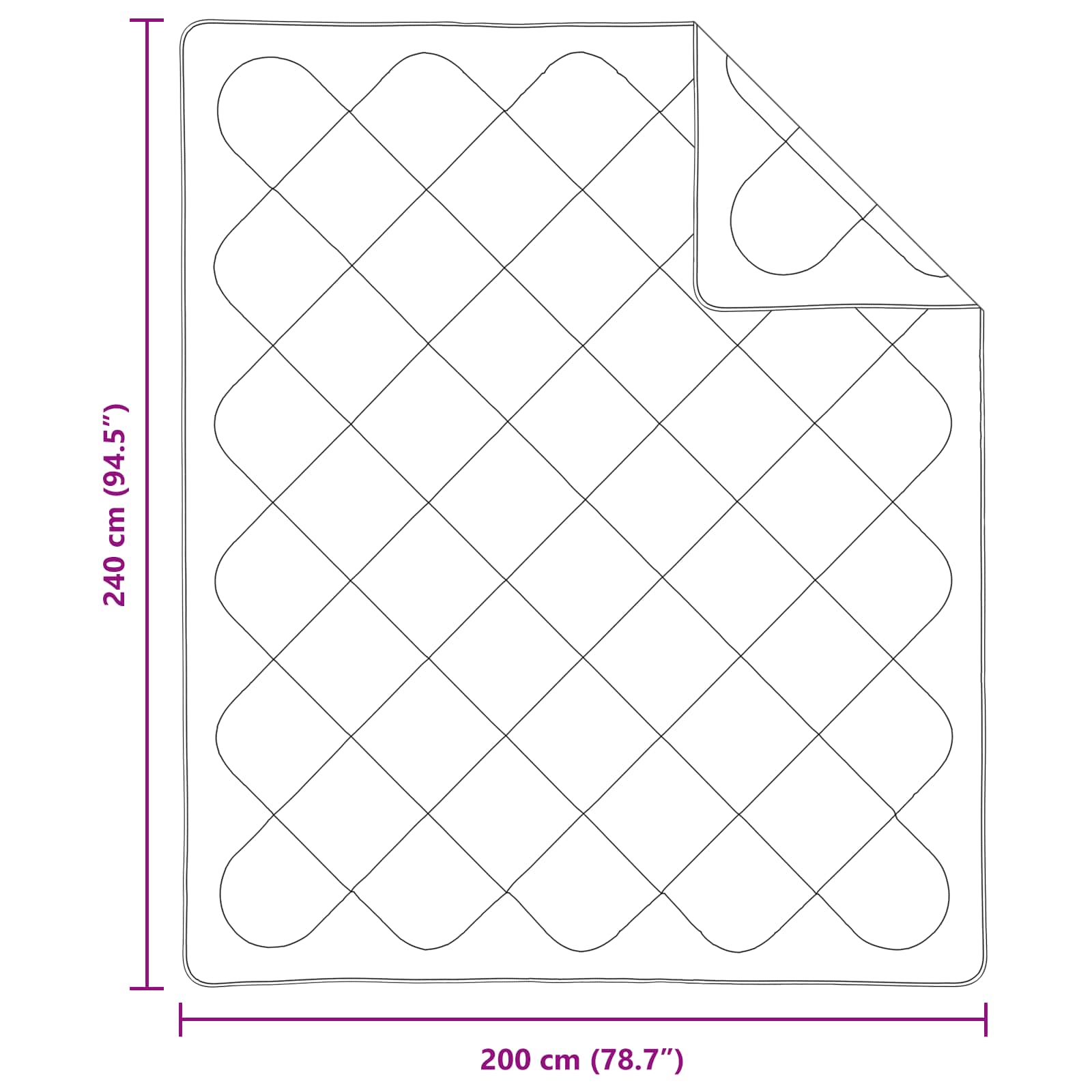 Duntäcke med Kuddar 3 pcs Vit Mikrofiber och Dunfjäder