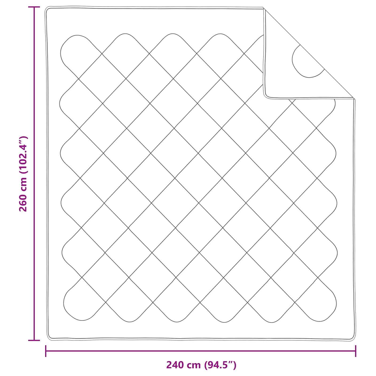 Duntäcke med Kuddar 3 pcs Vit Mikrofiber och Dunfjäder