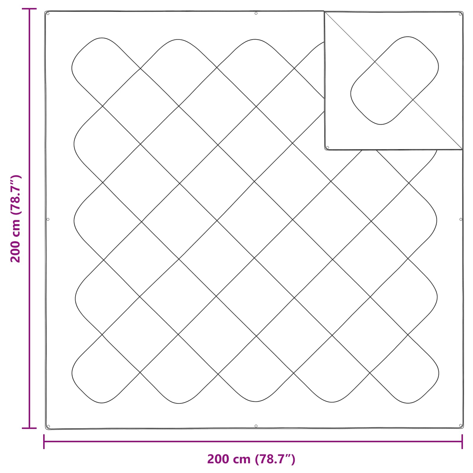 Duntäcke med Kuddar med kudde 3 pcs Vit Mikrofiber