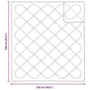 Duntäcke med Kuddar med kudde 3 pcs Vit Mikrofiber