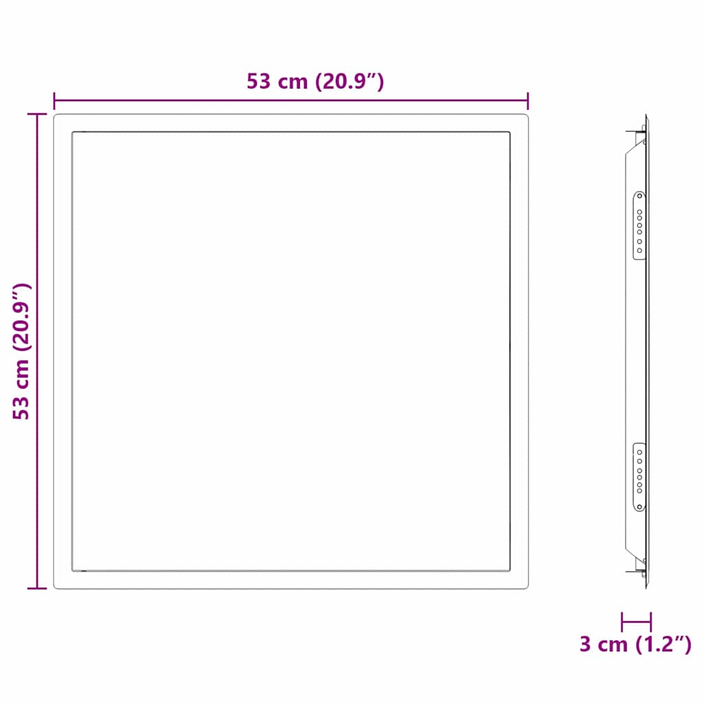 Åtkomstpanel Vit 63 x 33 x 3 cm Stål