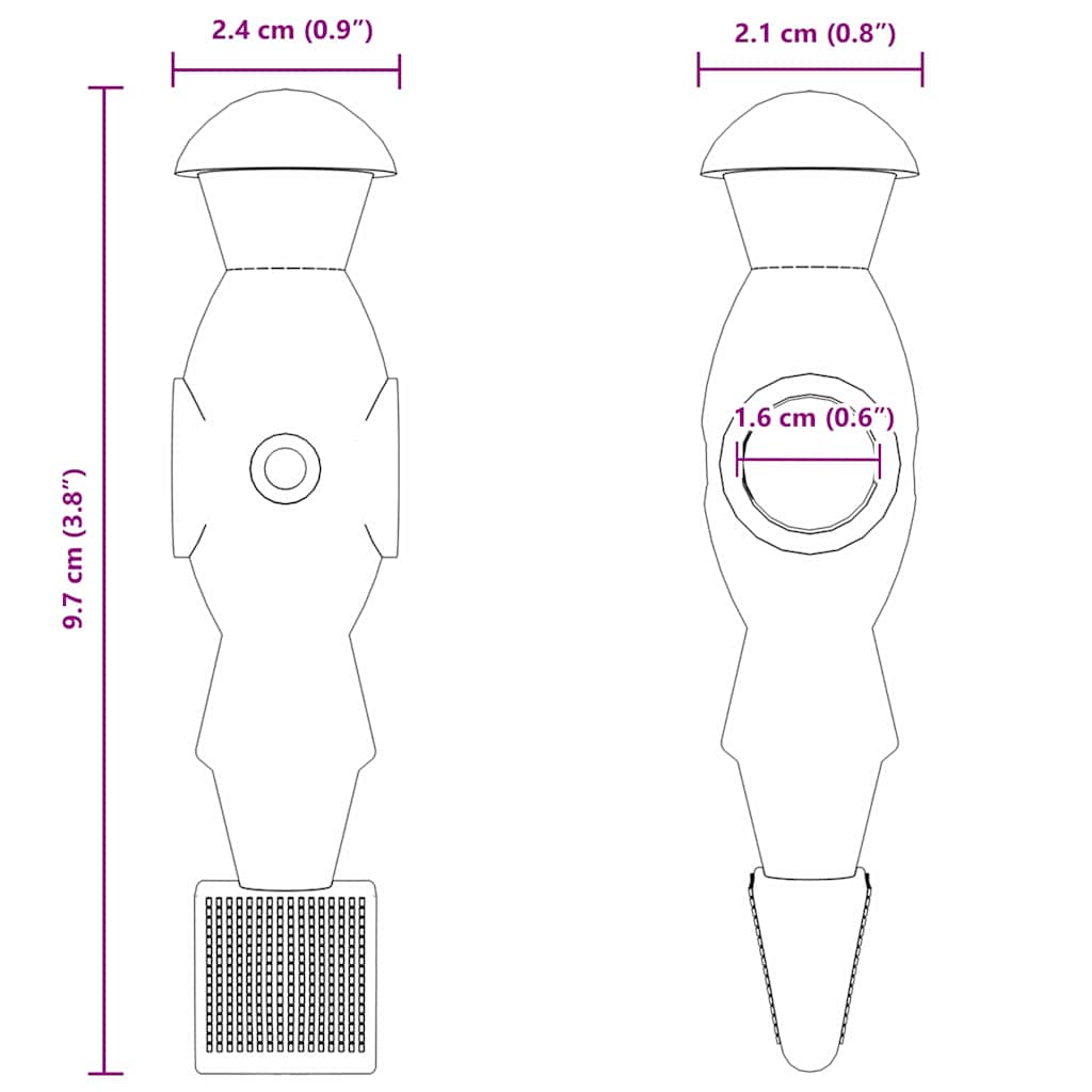 Fotbollsbordsspelare 22 pcs Blå och Röd 2,4 x 2,1 x 9,7 cm PP