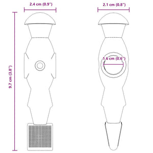 Fotbollsbordsspelare 22 pcs Blå och Röd 2,4 x 2,1 x 9,7 cm PP
