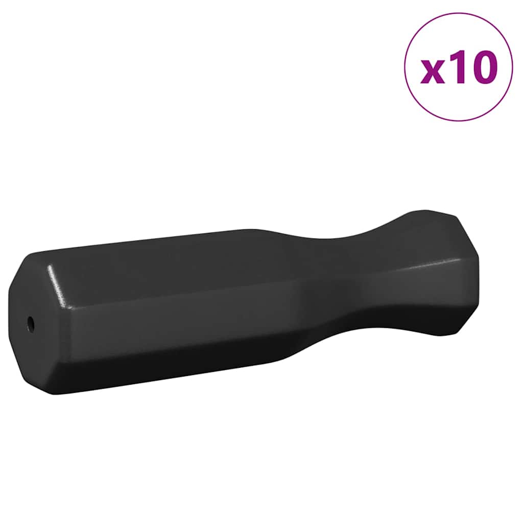 Fotboll Bord Handtag 10 pcs Svart 3,1 x 3,1 x 17,8 cm Plast