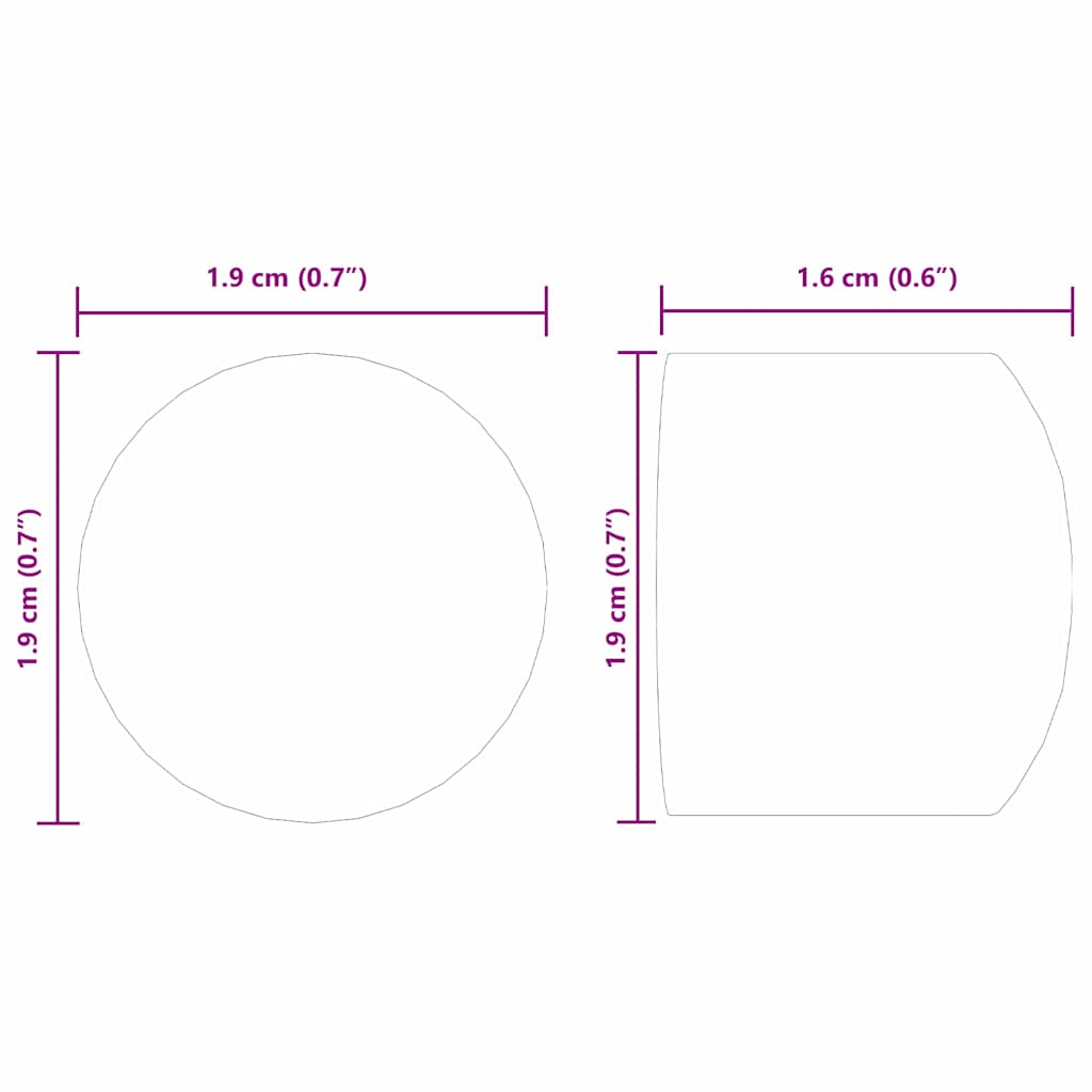 Fotbollsbordets Ändkåpor 10 pcs Svart 1,9 x 1,9 x 1,6 cm Plast