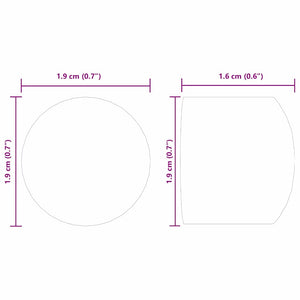 Fotbollsbordets Ändkåpor 10 pcs Svart 1,9 x 1,9 x 1,6 cm Plast