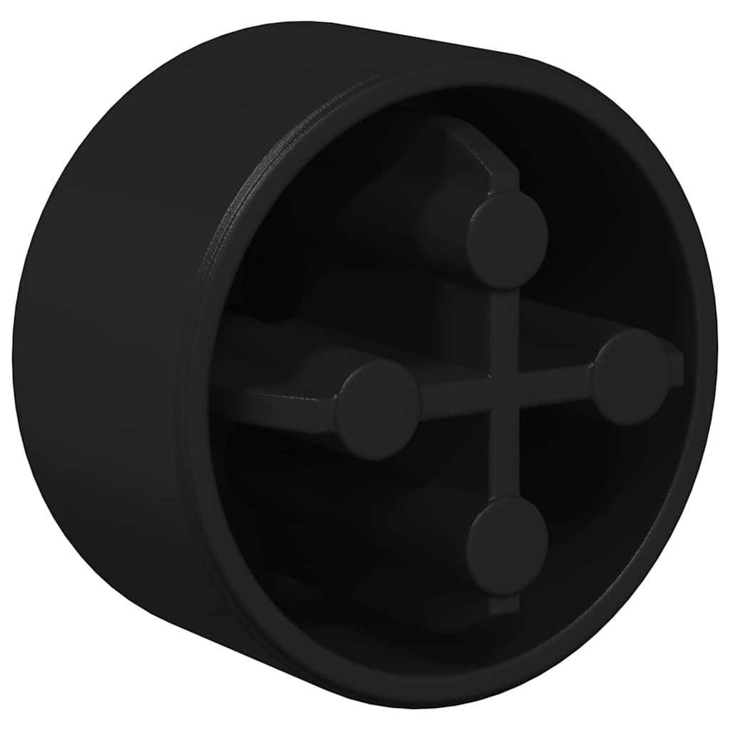 Fotbollsbordets Ändkåpor 10 pcs Svart 1,5 x 1,5 x 1 cm Plast