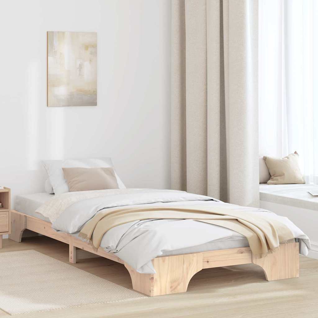 Sängram Naturfärg 80 x 200 cm Massiv furu