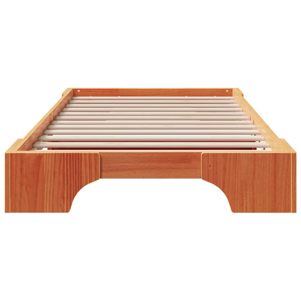 Sängram Vaxbrun 80 x 200 cm Massiv furu