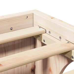 Sängram Naturfärg 140 x 200 cm Massiv furu