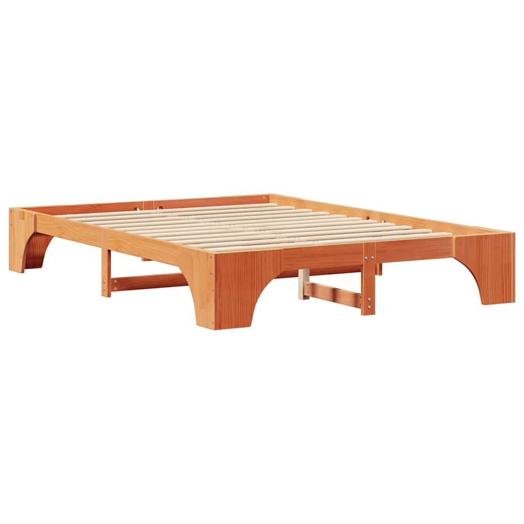 Sängram Vaxbrun 140 x 200 cm Massiv furu