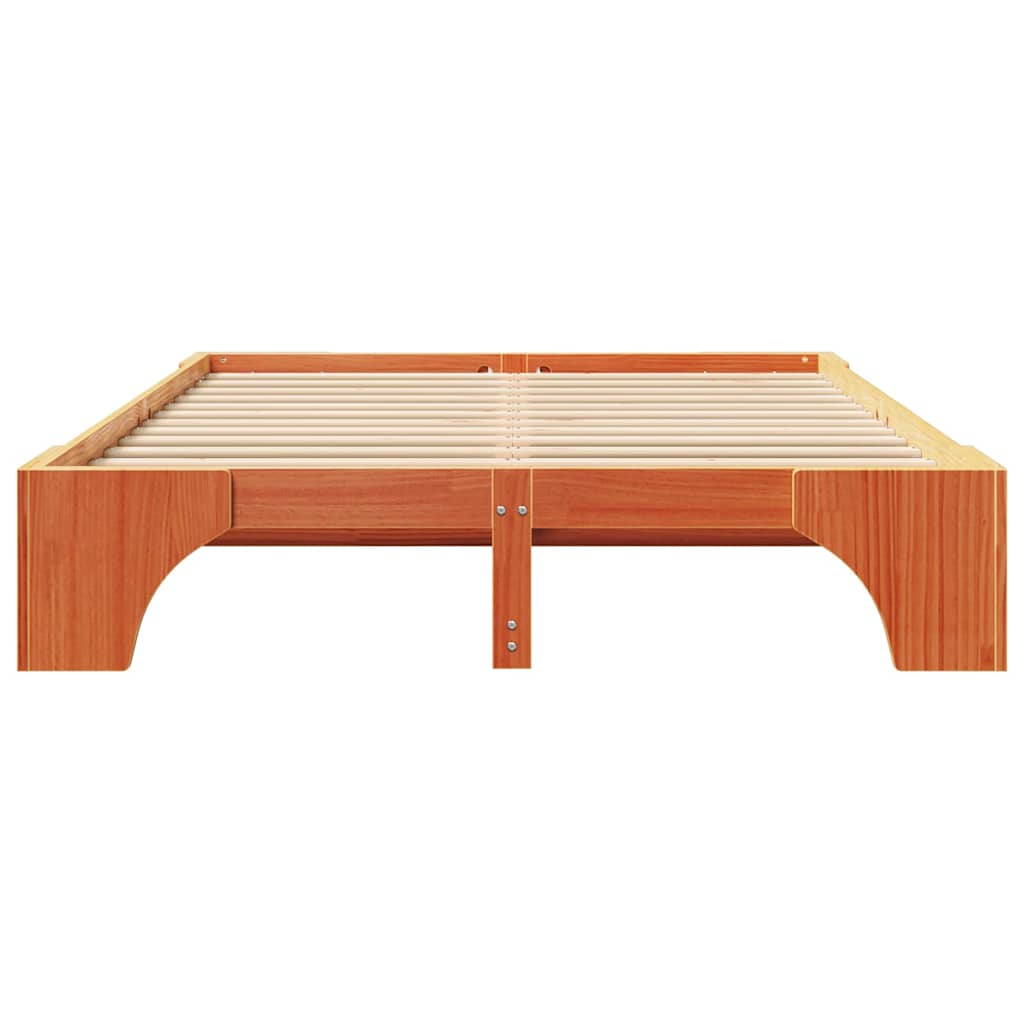 Sängram Vaxbrun 140 x 200 cm Massiv furu