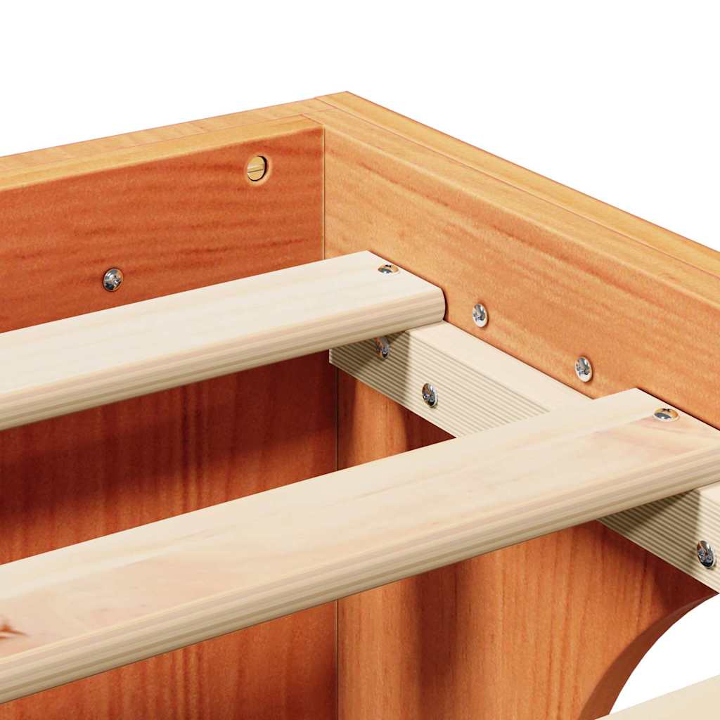 Sängram Vaxbrun 90 x 190 cm Massiv furu