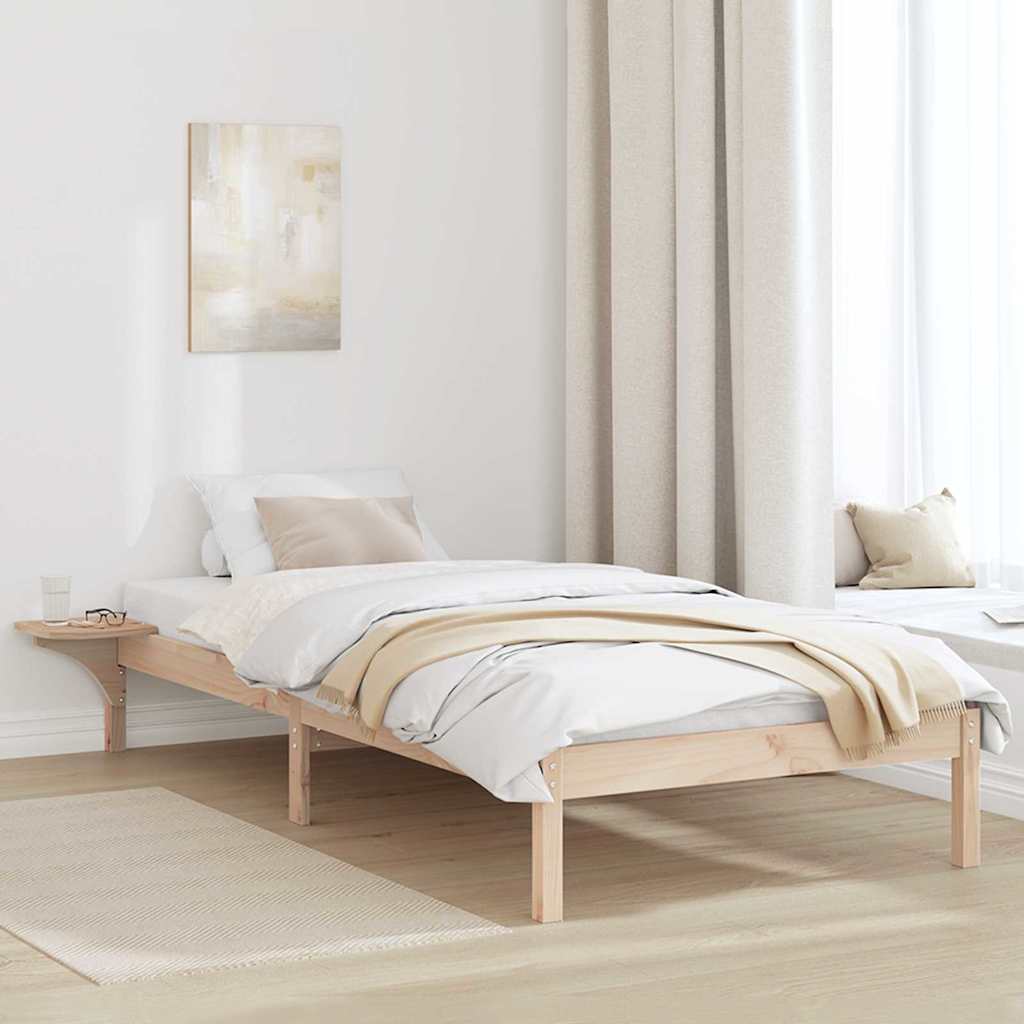 Sängram Naturfärg 80 x 200 cm Massiv furu