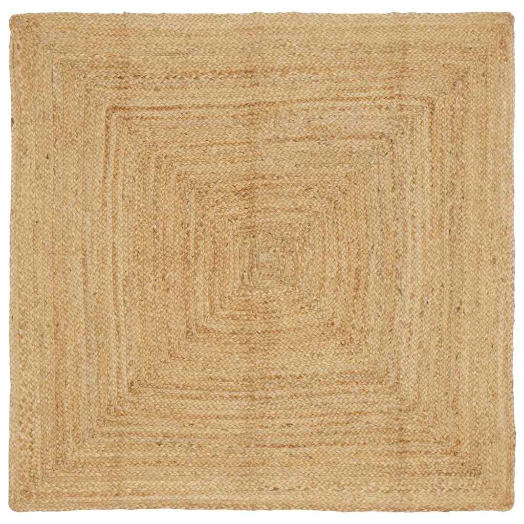Områdesmatta Beige 120 x 120 cm Jute