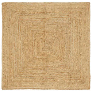 Områdesmatta Beige 120 x 120 cm Jute
