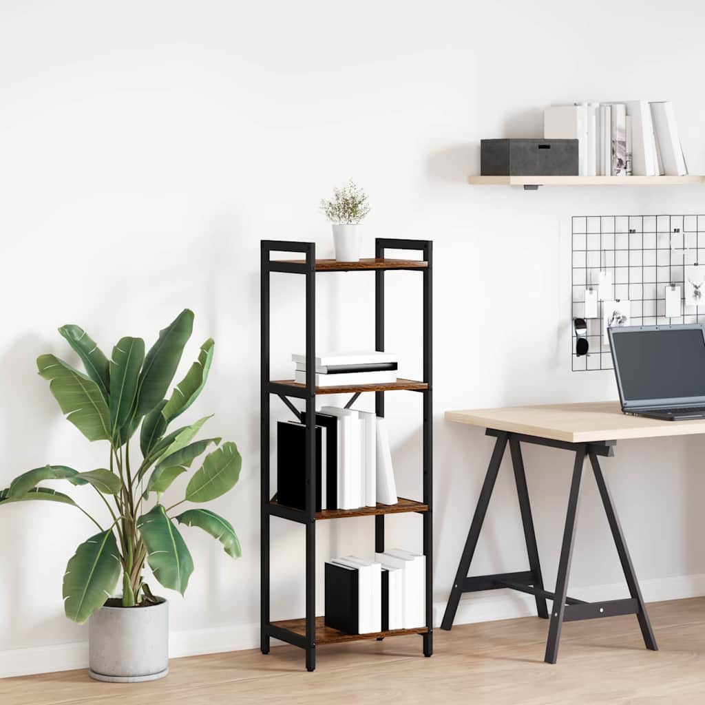 Hyllsystem 40 x 30 x 119 cm Konstruerat trä Rökt ek