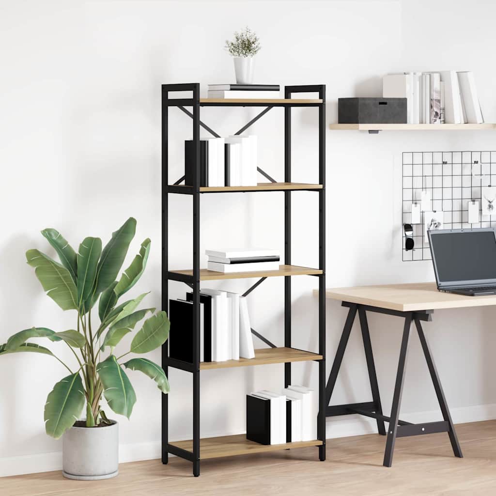 Hyllsystem 60 x 30 x 155 cm Konstruerat trä Artisan Ek