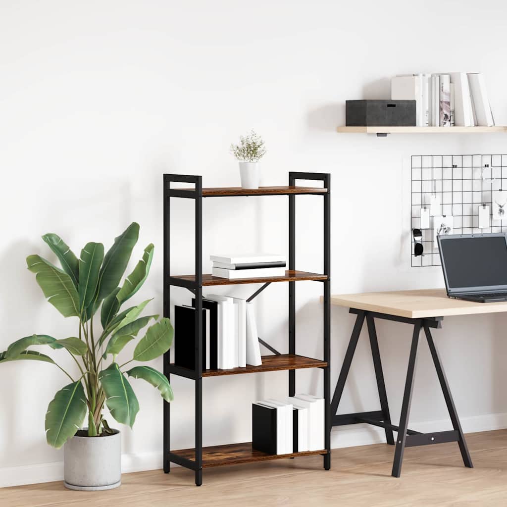 Hyllsystem 60 x 30 x 120 cm Konstruerat trä Rökt ek