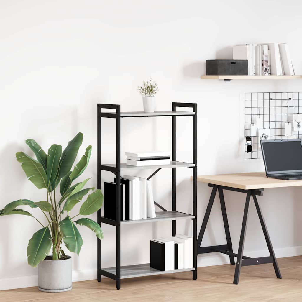 Hyllsystem 60 x 30 x 120 cm Konstruerat trä Grå sonoma