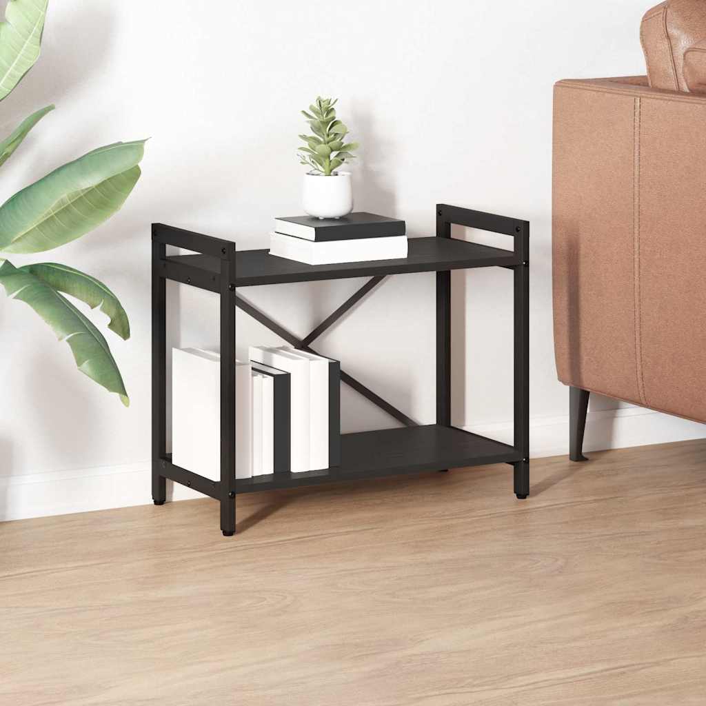 Hyllsystem 60 x 30 x 50 cm Konstruerat trä Svart Ek