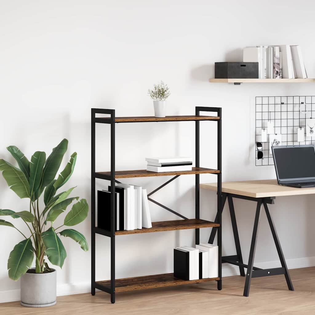 Hyllsystem 80 x 30 x 120 cm Konstruerat trä Gammalt trä