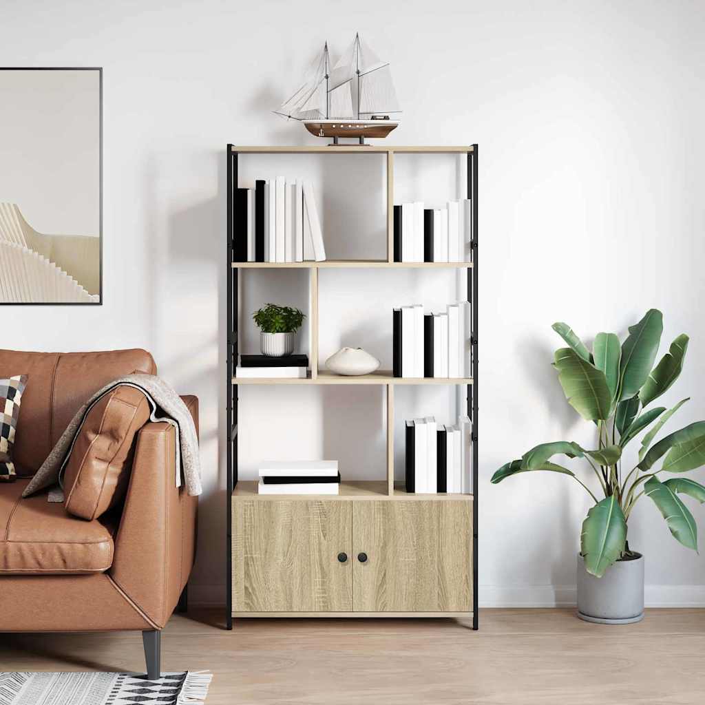 Hyllsystem 80 x 30 x 155,5 cm Konstruerat trä Sonoma-ek