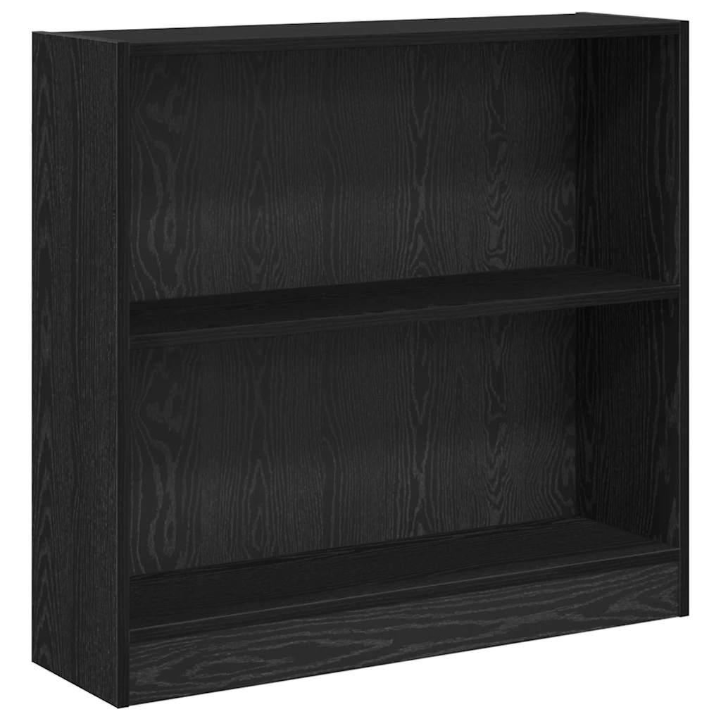 Hyllsystem 80 x 24 x 76 cm Konstruerat trä Svart Ek