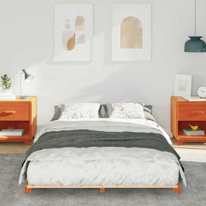 Sängram Vaxbrun 135 x 190 cm Massiv furu