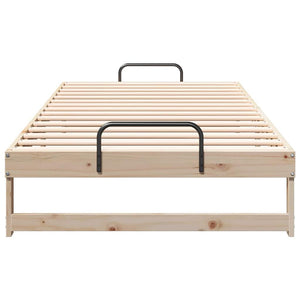 Sängram Brun 100 x 200 cm Massiv furu