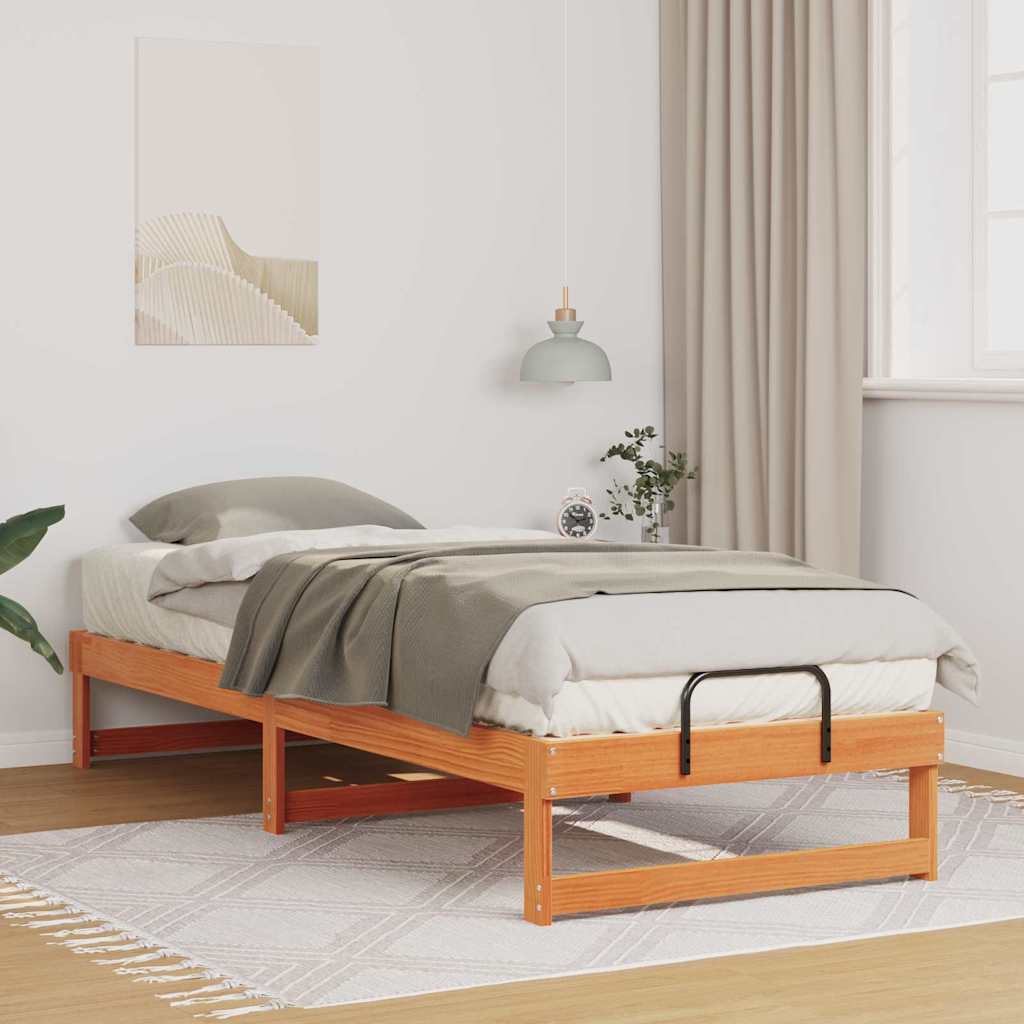 Sängram Brun 80 x 200 cm Massiv furu