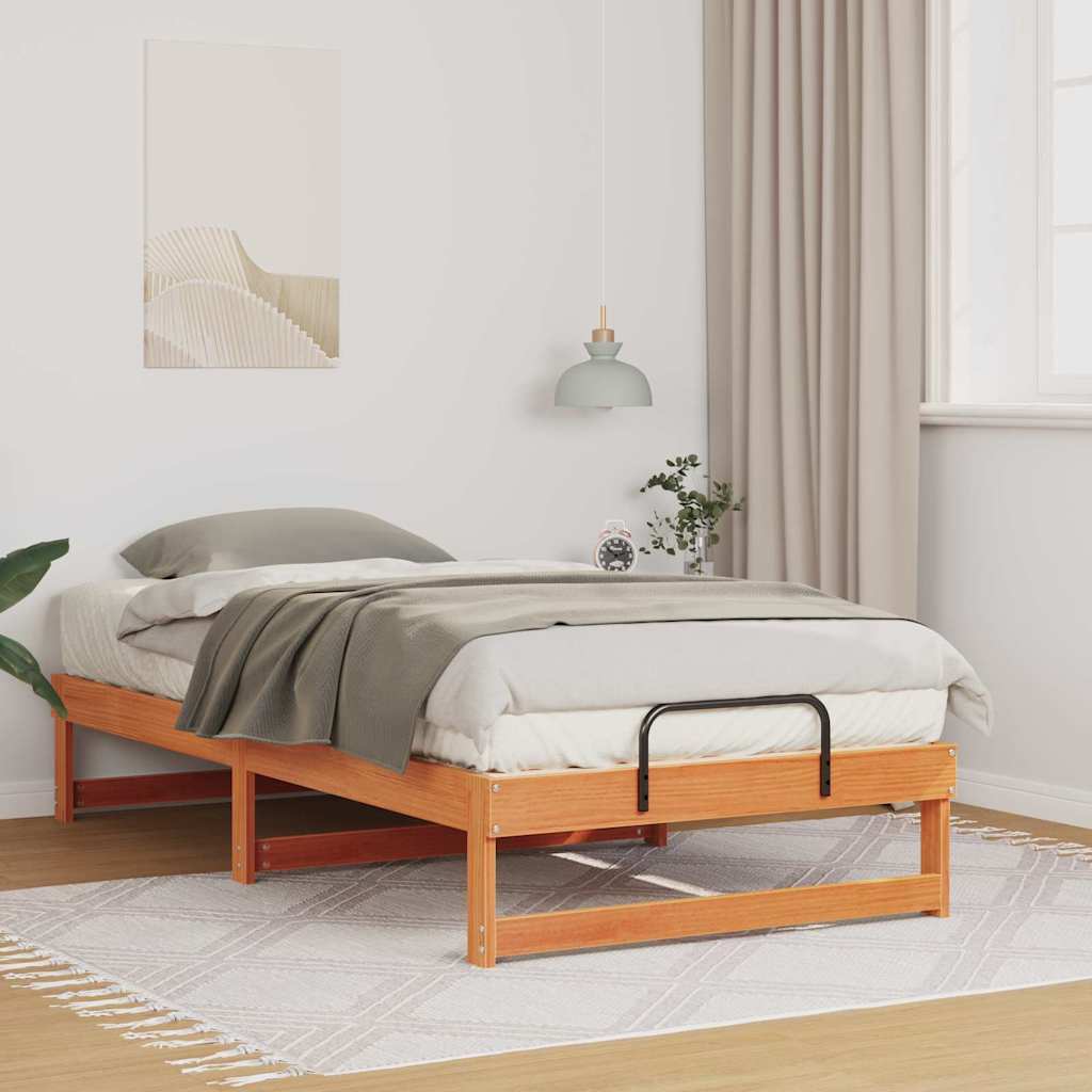 Sängram Brun 90 x 190 cm Massiv furu