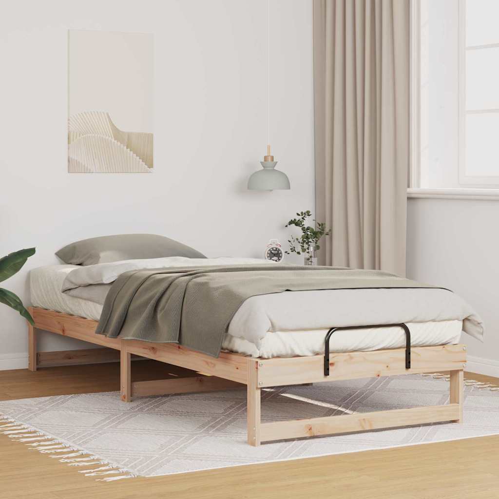 Sängram Brun 100 x 220 cm Massiv furu
