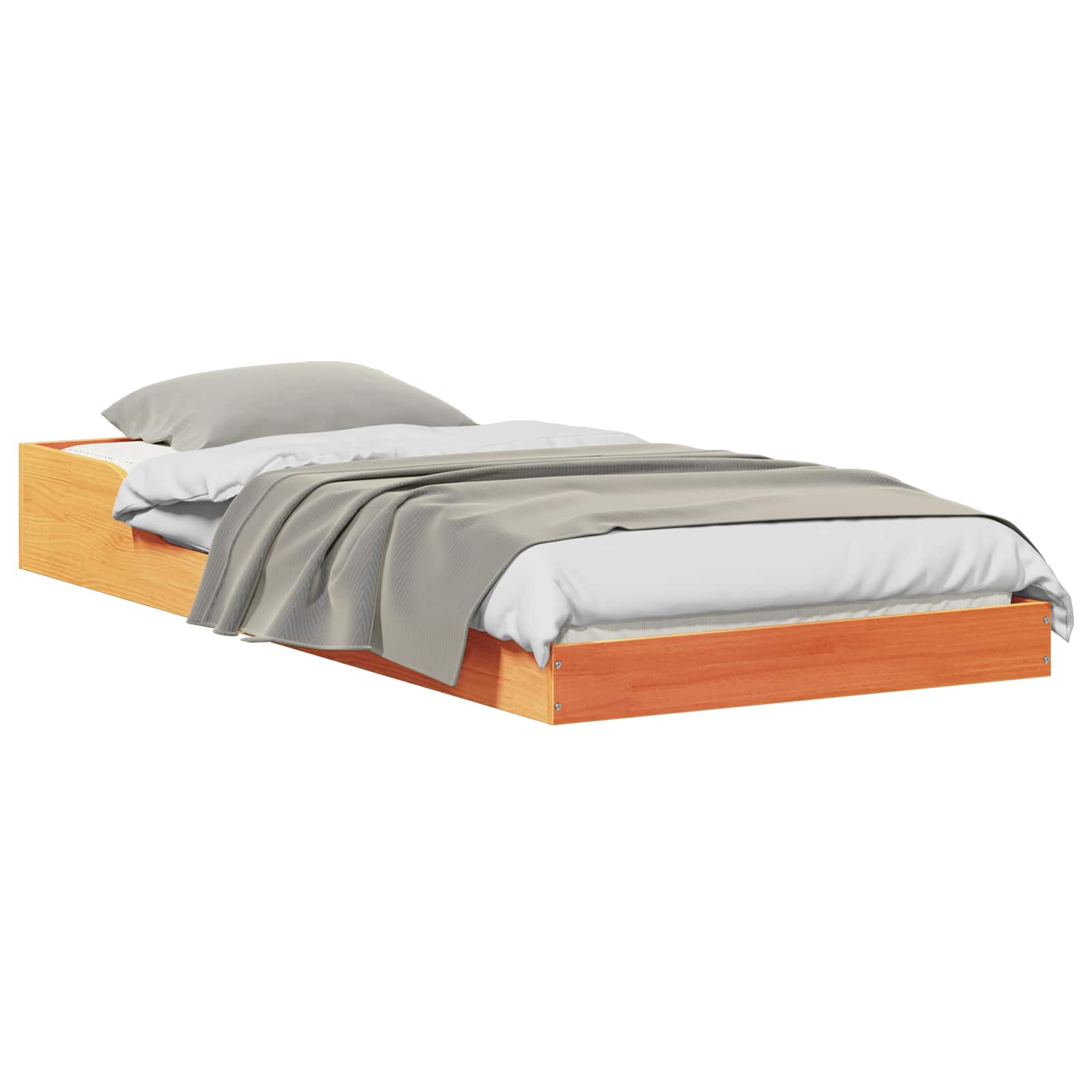 Sängram Vaxbrun 90 x 210 cm Massiv furu