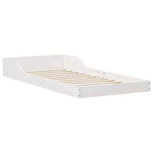 Sängram Vit 100 x 220 cm Massiv furu